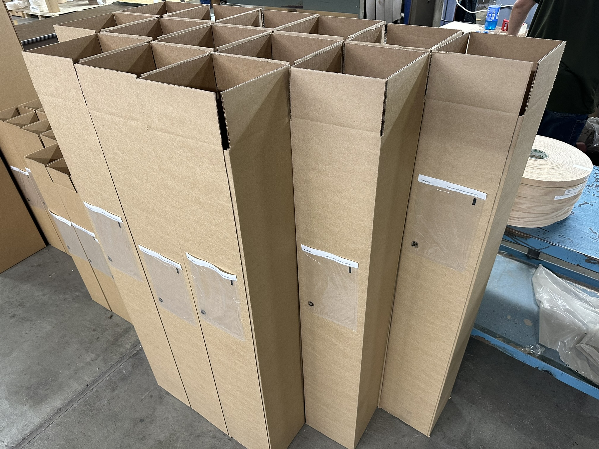 A group of empty boxes ready to be packed and prepared for shipping