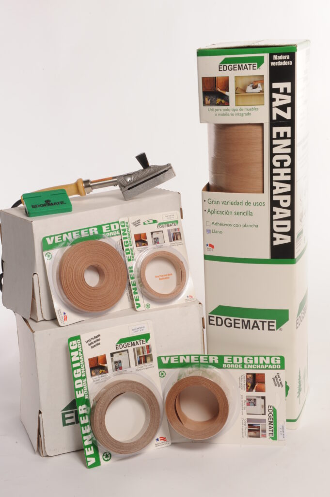 A collection of packaged Edgemate products.