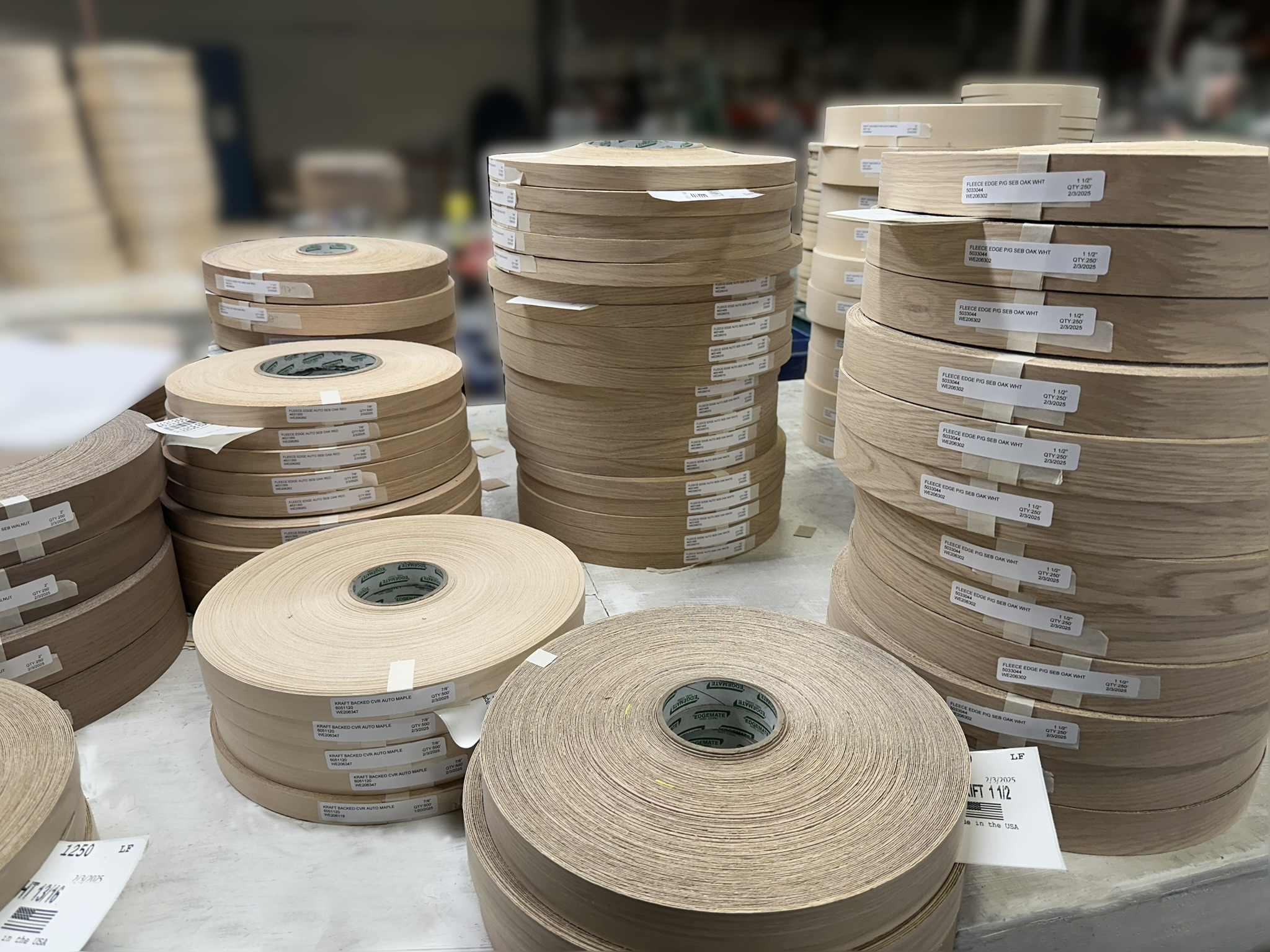 Veneer rolls to be inspected